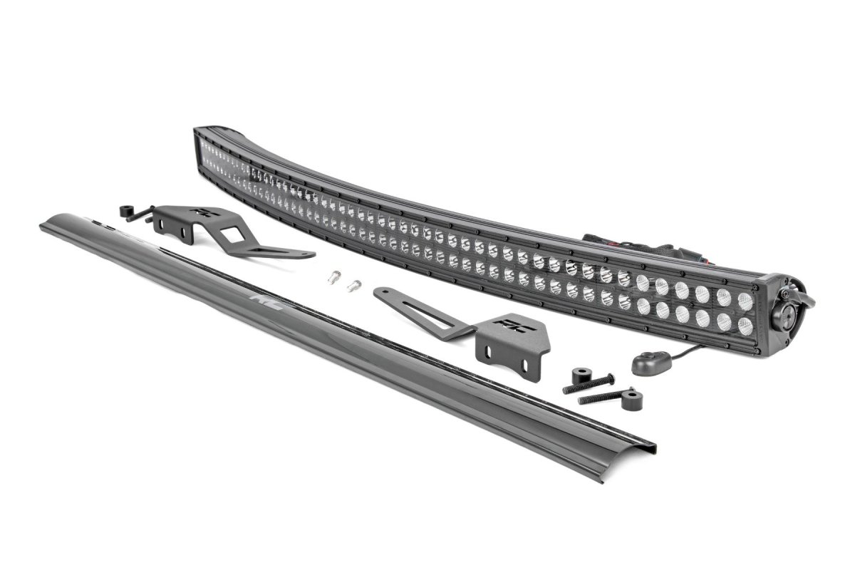 Toyota FJ Cruiser LED Light Kit - Rough Country - 50 Inch Curved Dual Row - Black - '07-'14